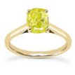 Cushion Diamond Solitaire Ring 14K Yellow Gold VS1 1.02 Carat