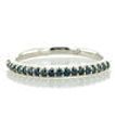 Diamond Wedding Band Ring Blue Stacking 14K White Gold 0.20 TCW