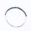 Diamond Wedding Band Ring Blue Stacking 14K White Gold 0.20 TCW