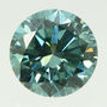 Blue Diamond Engagement Ring Round 14K White Gold VS2 1.06 Carat