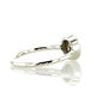 Diamond Bezel Ring Rose-Cut Round Fancy Gray Color Real 14K White Gold 0.90 Ct
