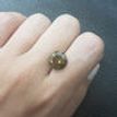 Loose Champagne Color Diamond 5.96 Carat Natural Enhanced SI3 Round Brilliant Shape