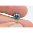 Loose Round Shape Diamond Fancy Turquoise Color SI2 Natural Enhanced 1.31 Carat