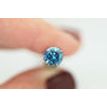 Round Cut Diamond Fancy Blue Color SI3 1.43 Carat Loose Enhanced Real For Ring