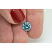 Loose Round Shaped Diamond Fancy Blue Enhanced I1 1.86 ct Certified For Wedding