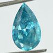 Pear Shape Diamond Fancy Blue Color 3.12 Carat I1