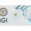 Heart Diamond Fancy Yellow Brown 0.56 Carat VS2 IGI Certificate