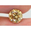 Round Cut Diamond Fancy Brownish Orange 1.63 Carat SI1