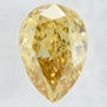 Pear Shape Diamond Fancy Yellow Brown Color 0.57 Carat VS1 Certificate