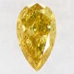 Pear Shape Diamond Fancy Yellow Brown 0.50 Carat SI2 IGI Certifed