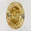 Oval Cut Diamond Fancy Yellow Brown 0.58 Carat VS2 IGI Certificate