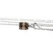 Emerald Cut Diamond Solitaire Pendant Fancy Champagne 14K White Gold VS1 1 Carat