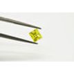 Princess Cut Diamond Fancy Yellow Color 0.90 Carat VS2 