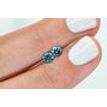 Loose Fancy Blue Round Diamonds Matching Pair 0.59 TCW VS2