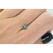Loose Round Shape Diamond Fancy Blue 0.62 Carat SI1 Certified Enhanced