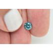 Fancy Blue Round Cut Loose Real Diamond 0.62 Carat I1 Enhanced 5.32X5.29 MM