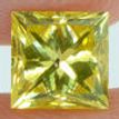 Princess Cut Diamond Fancy Yellow Color 1.03 Carat VS2