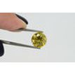 Round Cut Diamond Fancy Yellow Color 3.02 Carat SI2