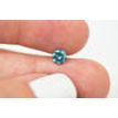 Round Shaped Diamond Fancy Blue Color Loose Real 0.53 Carat SI1 Natural Enhanced