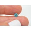 Round Shaped Diamond Fancy Blue Color Loose Real 0.53 Carat SI1 Natural Enhanced