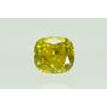 Cushion Shape Diamond Fancy Yellow Loose Enhanced 1.04 Carat SI2 IGI Certificate
