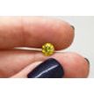 Round Diamond Fancy Yellow Color 0.90 Carat SI1