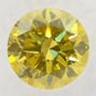 Round Cut Diamond Fancy Yellow Color 1.03 Carat SI1 IGI Certificate
