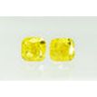 Cushion Cut Diamond Pair Fancy Yellow VVS2 0.80 TCW