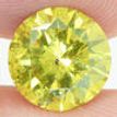Round Diamond Fancy Yellow Color 2.01 Carat SI1