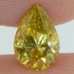 Pear Shape Diamond Fancy Yellow Color 0.76 Carat VVS2 Certified