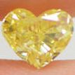 Yellow Heart Shape Diamond 0.71 Carat SI1 Certified
