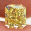 Fancy Yellow Radiant Diamond 0.91 Carat SI1