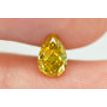 GIA Pear Shape Diamond Fancy Deep Brownish Yellow 0.63 Carat SI2