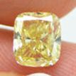 Cushion Cut Loose Fancy Yellow 1.08 Carat VS1