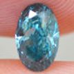 Oval Shape Diamond Fancy Blue Color 0.51 Carat SI1