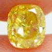 Loose Cushion Shaped Diamond Fancy Yellow Color Natural Enhanced 1.06 Carat VS2