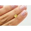 Loose Cushion Shaped Diamond Fancy Yellow Color Natural Enhanced 1.06 Carat VS2
