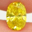 Fancy Yellow Oval Diamond 0.91 Carat SI2