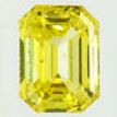Emerald Cut Diamond Fancy Yellow Color 0.90 Carat VS2