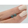 Round Diamond Pair 0.84 TCW Fancy Turquoise VS1/VS2