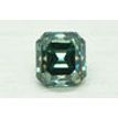 Asscher Cut Diamond Fancy Green Color Loose 0.90 Carat SI1