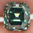 Asscher Cut Diamond Fancy Green Color Loose 0.90 Carat SI1