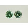 Round Shape Diamond Matching Pair Fancy Green VS2 0.46 TCW