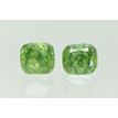 Cushion Cut Diamonds Pair Fancy Green Color VS2 0.86 TCW