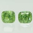 Cushion Cut Diamonds Pair Fancy Green Color VS2 0.86 TCW