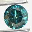 Loose Round Shape Diamond Fancy Blue Color SI2 Certified Enhanced 0.72 Carat
