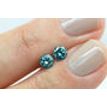 Turquoise Matching Pair Round Diamonds 0.70 TCW SI1