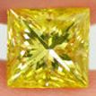 Princess Diamond Yellow Color 1 Carat VS2 Certified