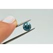 Loose Round Cut Diamond 1.42 Carat Fancy Blue Color Enhanced I1 For Engagement