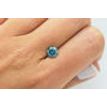 Loose Round Cut Diamond 1.42 Carat Fancy Blue Color Enhanced I1 For Engagement